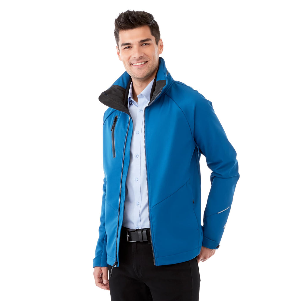 Peyto Waterproof Softshell Jacket with Roll-Away Hood for Men Embroidery - Invictus - On Model 2