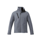 Peyto Waterproof Softshell Jacket with Roll-Away Hood for Men Embroidery - Quarry - Front Flat