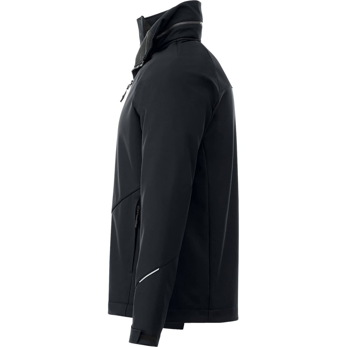 Peyto Waterproof Softshell Jacket with Roll-Away Hood for Men Transfer - Black - Left Side
