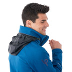 Peyto Waterproof Softshell Jacket with Roll-Away Hood for Men Transfer - Invictus - On Model