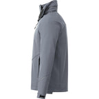Peyto Waterproof Softshell Jacket with Roll-Away Hood for Men Transfer - Quarry - Left Side