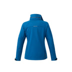 Peyto Waterproof Softshell Jacket with Roll-Away Hood for Women Debossing - Invictus - Back Flat