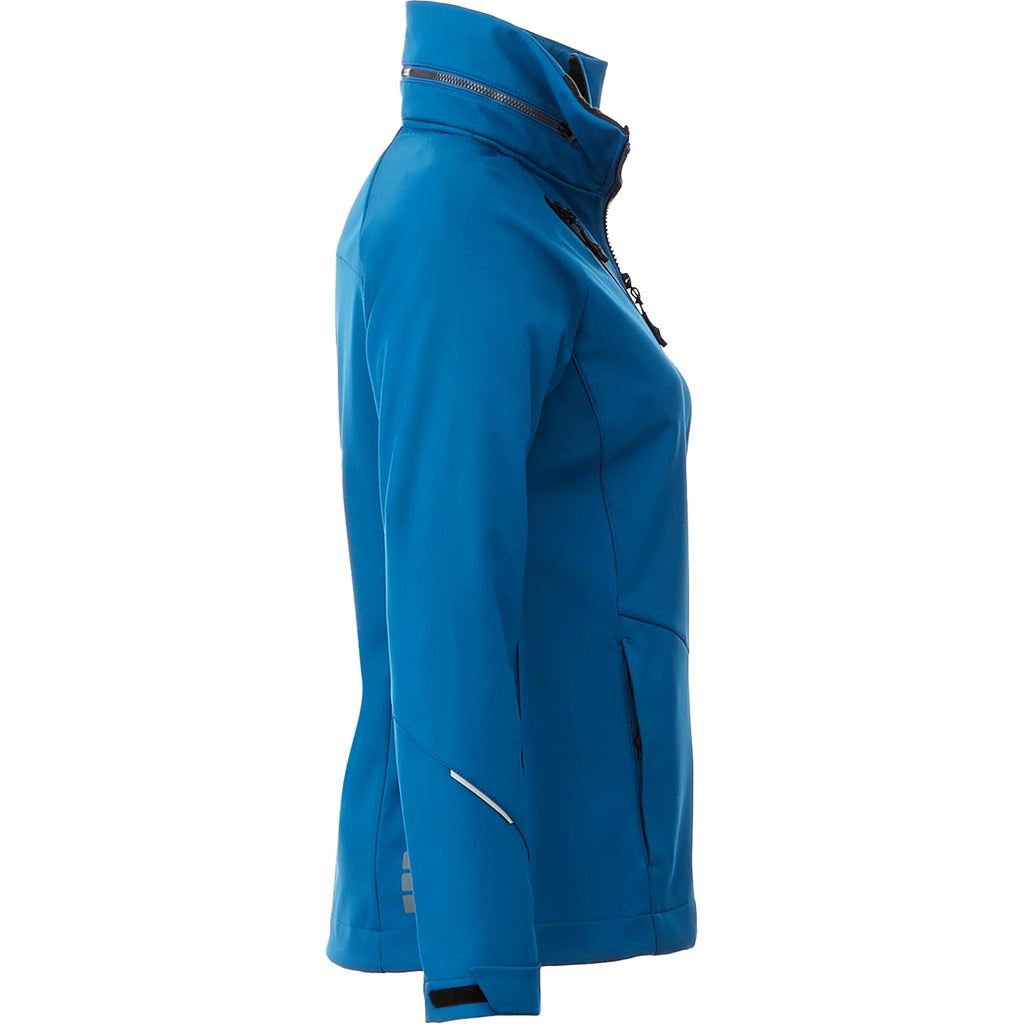 Peyto Waterproof Softshell Jacket with Roll-Away Hood for Women Debossing - Invictus - Right Side