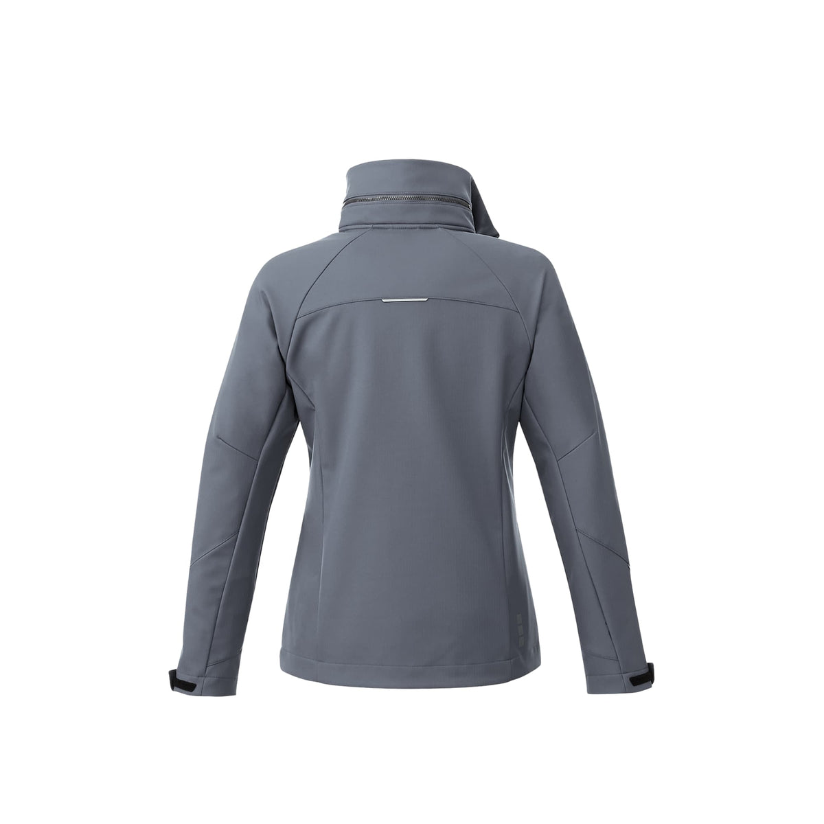 Peyto Waterproof Softshell Jacket with Roll-Away Hood for Women Debossing - Quarry - Back Flat