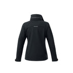 Peyto Waterproof Softshell Jacket with Roll-Away Hood for Women Transfer - Black - Back Flat