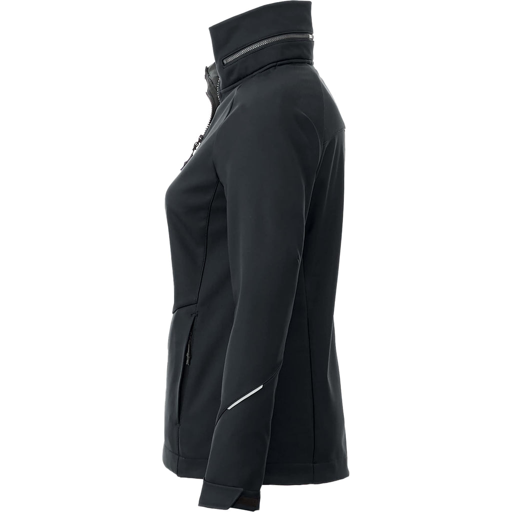 Peyto Waterproof Softshell Jacket with Roll-Away Hood for Women Transfer - Black - Left Side