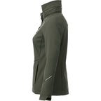 Peyto Waterproof Softshell Jacket with Roll-Away Hood for Women Transfer - Loden - Left Side