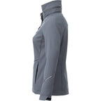 Peyto Waterproof Softshell Jacket with Roll-Away Hood for Women Transfer - Quarry - Left Side