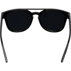 Peyton Brow Bar Sunglasses with Recycled Frame - Black - Back