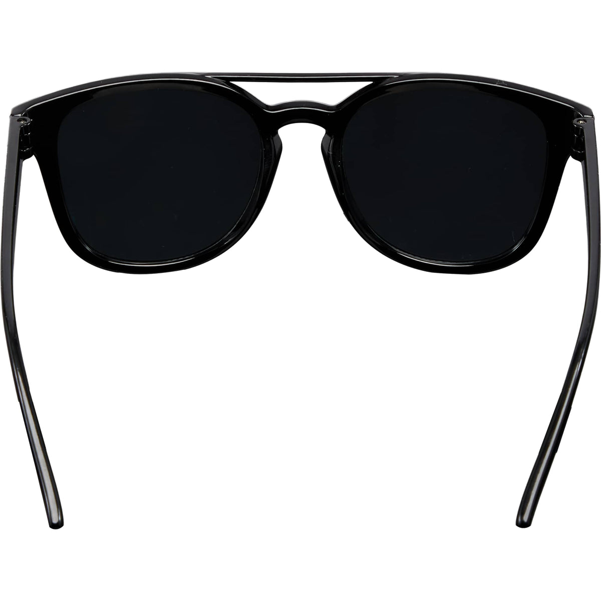 Peyton Brow Bar Sunglasses with Recycled Frame - Black - Back