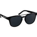 Peyton Brow Bar Sunglasses with Recycled Frame - Black - Front