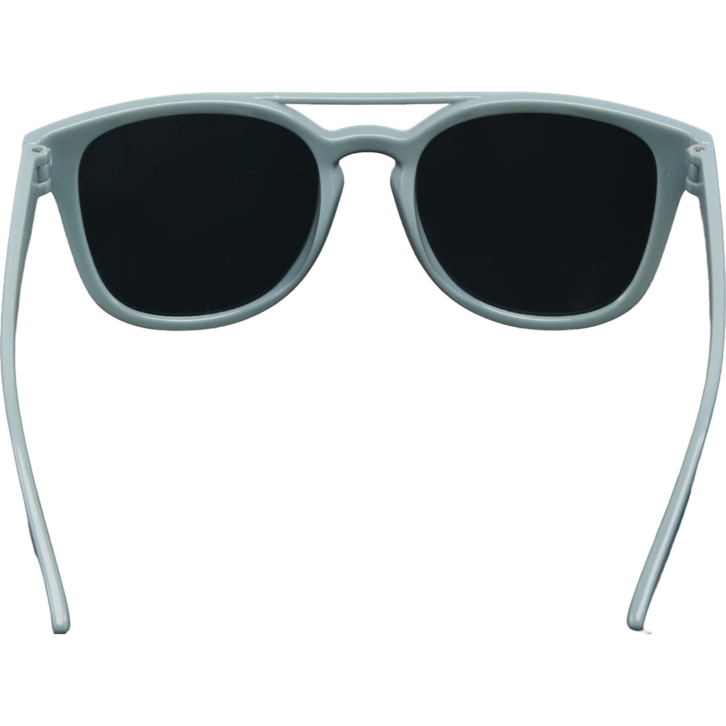 Peyton Brow Bar Sunglasses with Recycled Frame - Gray - Back