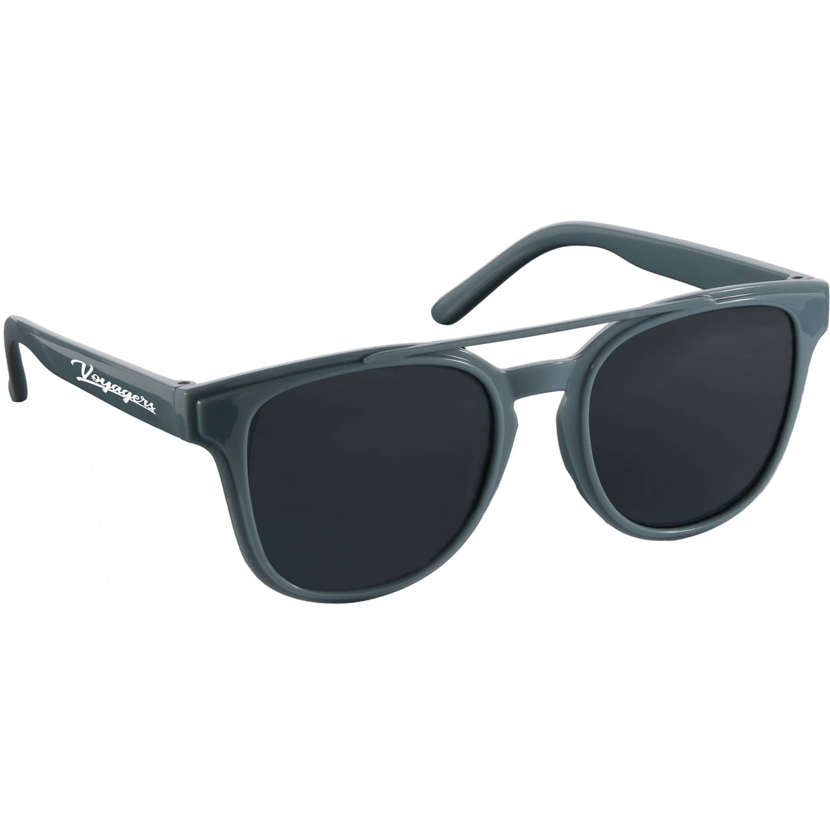 Peyton Brow Bar Sunglasses with Recycled Frame - Gray - Front