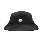 Peyton Performance Bucket Hat in Recycled PET Embroidery - Black - Colorbrite