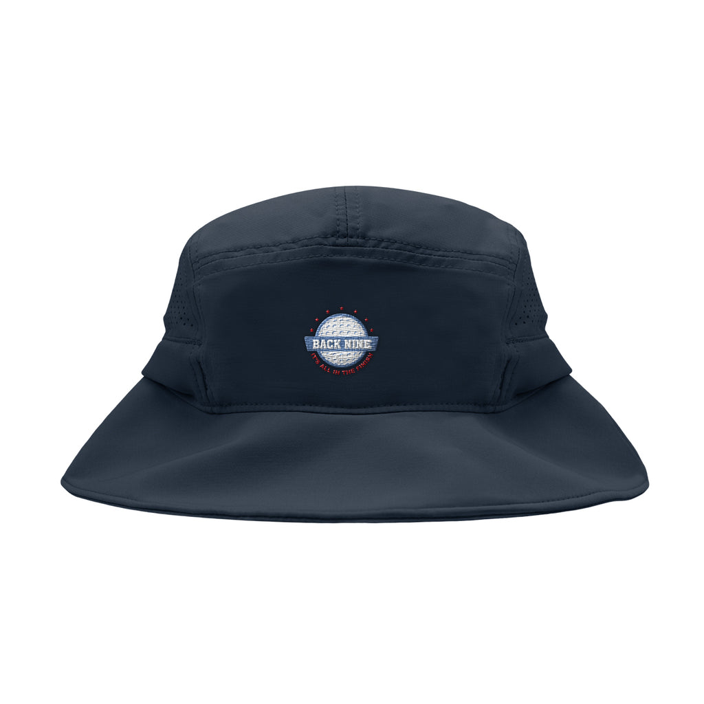 Peyton Performance Bucket Hat in Recycled PET Embroidery - Navy - Embroidery