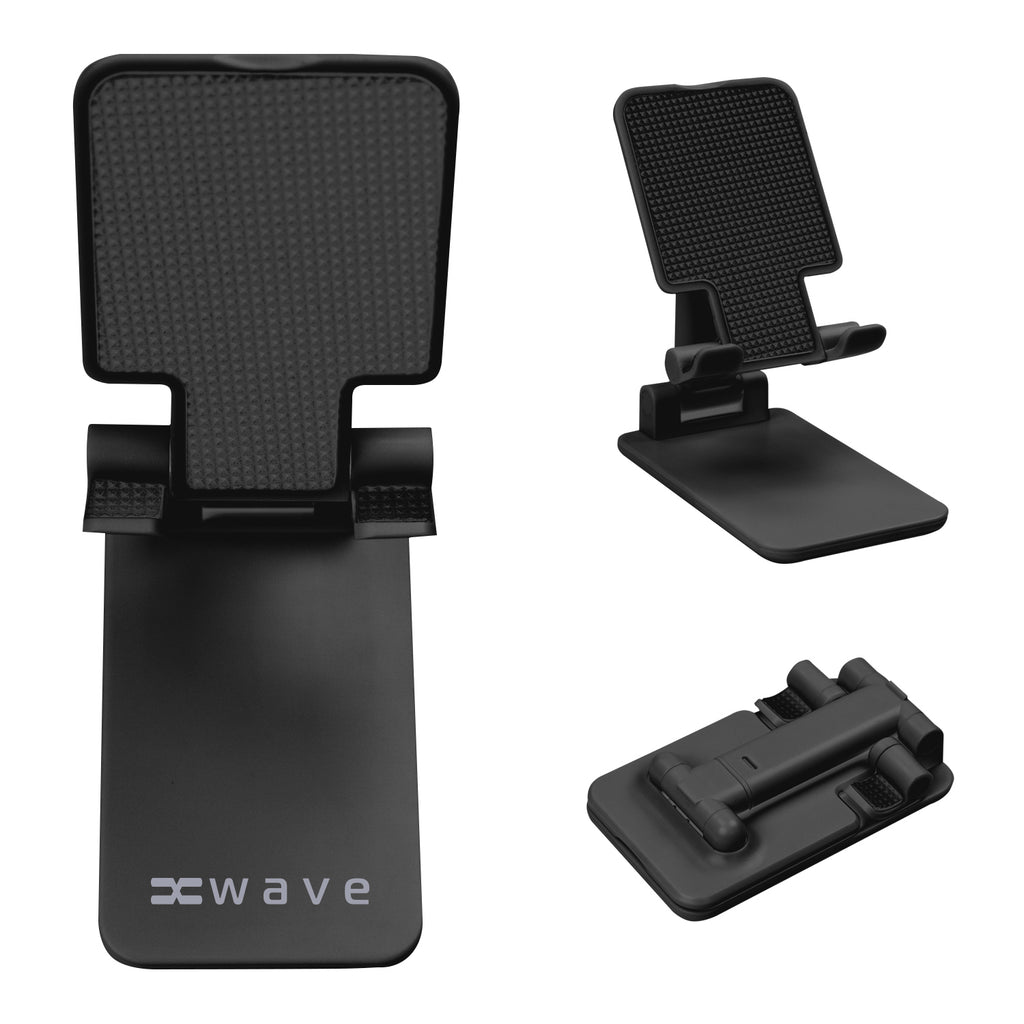 Phone and Tablet Stand in Recycled ABS - Black - Pad Print