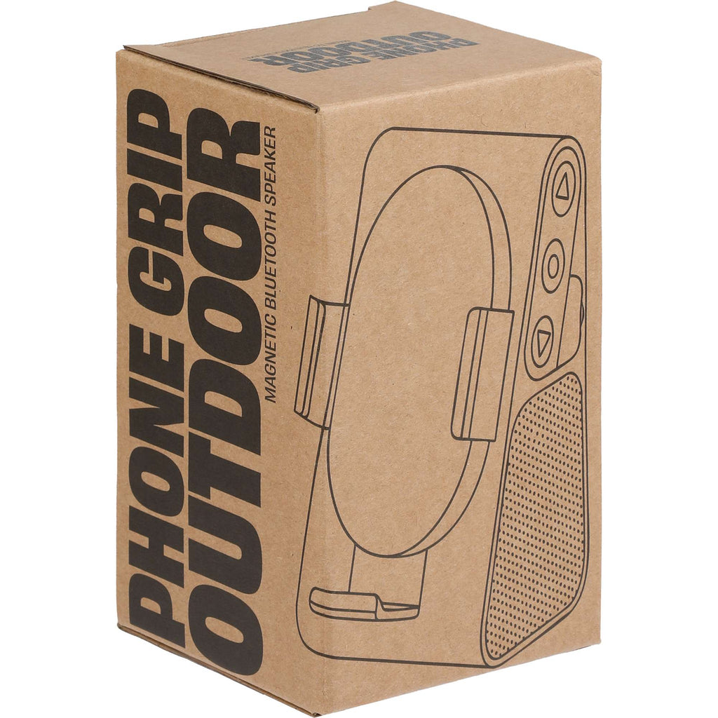 Phone Grip Outdoor Speaker with Magnet and Phone Holder - Black - Packaging