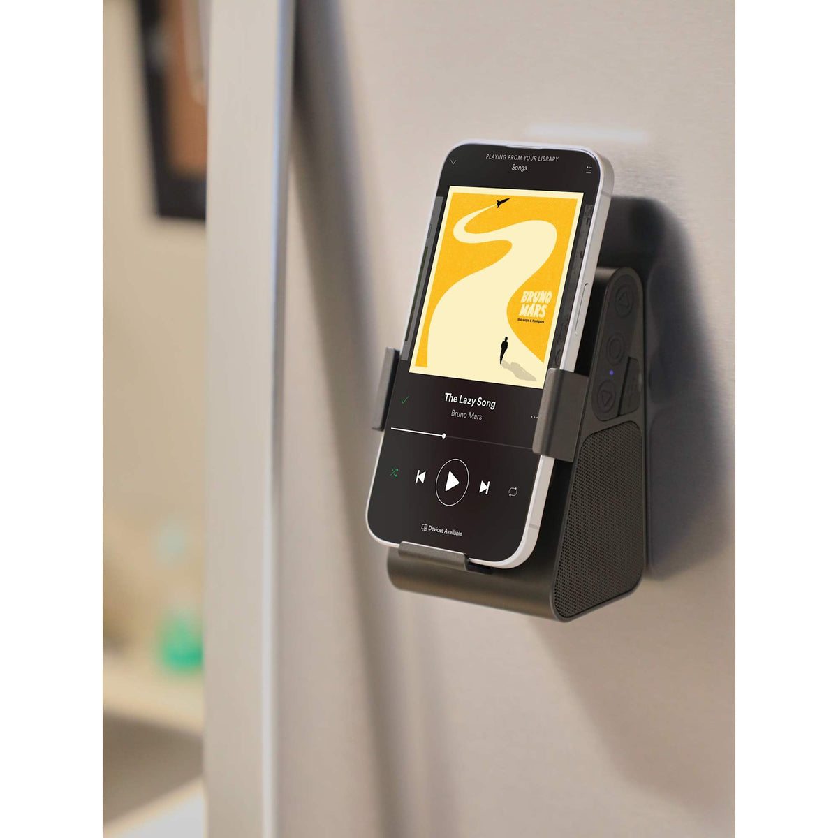 Phone Grip Outdoor Speaker with Magnet and Phone Holder Full Color - Black - Detail 2