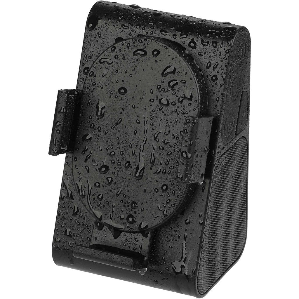 Phone Grip Outdoor Speaker with Magnet and Phone Holder Full Color - Black - Left Angle