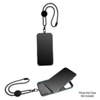 Phone Tether Wristlet in Recycled PET - Black with White - Phone