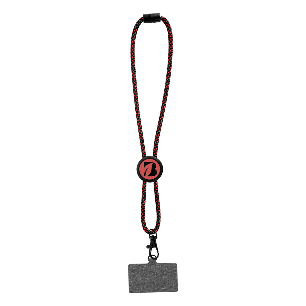 Phone Tether Wristlet in Recycled PET - Red - Pad Print