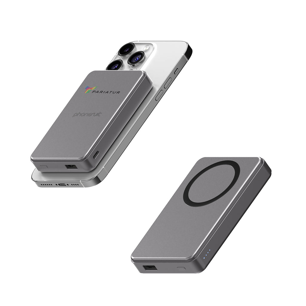 PhoneSuit Elite Mag Qi2 Wireless Battery Pack, 10,000 mAh - Gray - Full Color
