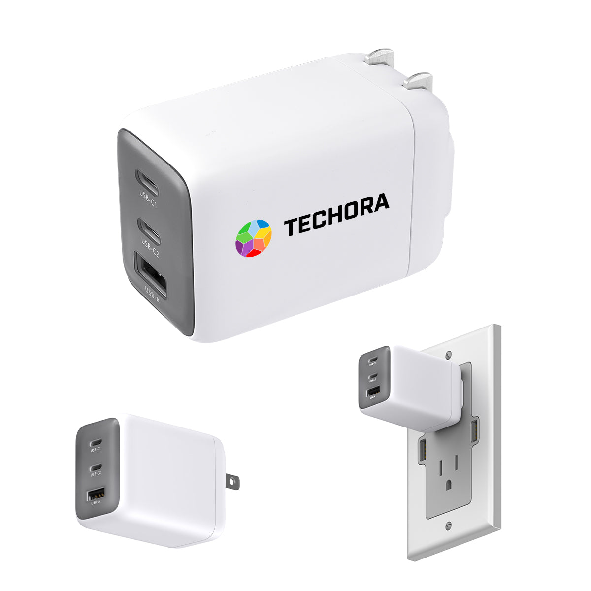 PhoneSuit GaN Power Delivery Wall Charger, 65W - Full Color