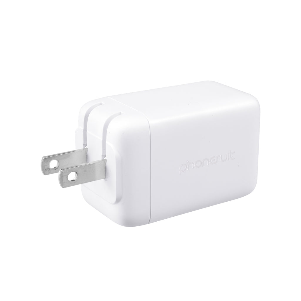 PhoneSuit GaN Power Delivery Wall Charger, 65W - White - Back