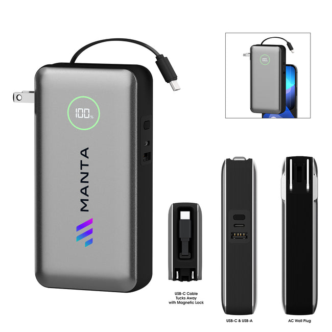 PhoneSuit Journey AC Battery Pack and Wall Adapter, 20,000 mAh
