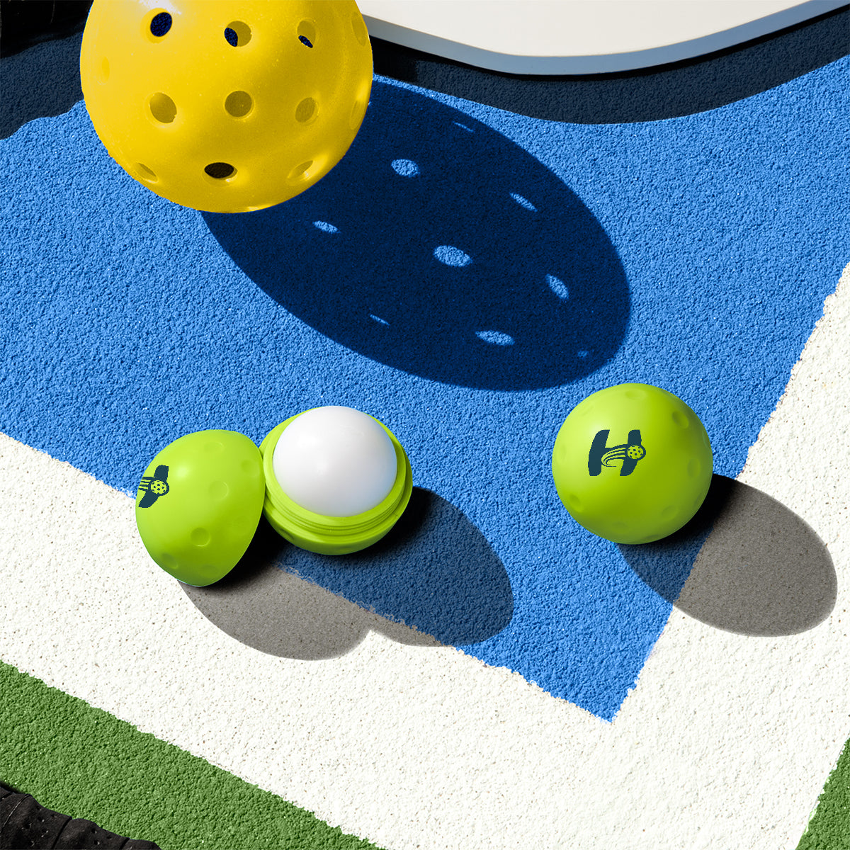 Pickleball Lip Moisturizer in Recycled ABS - Lime Green - Lifestyle_Padprint