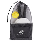 Pickleball Set, Three Piece - Black - Silk Screen