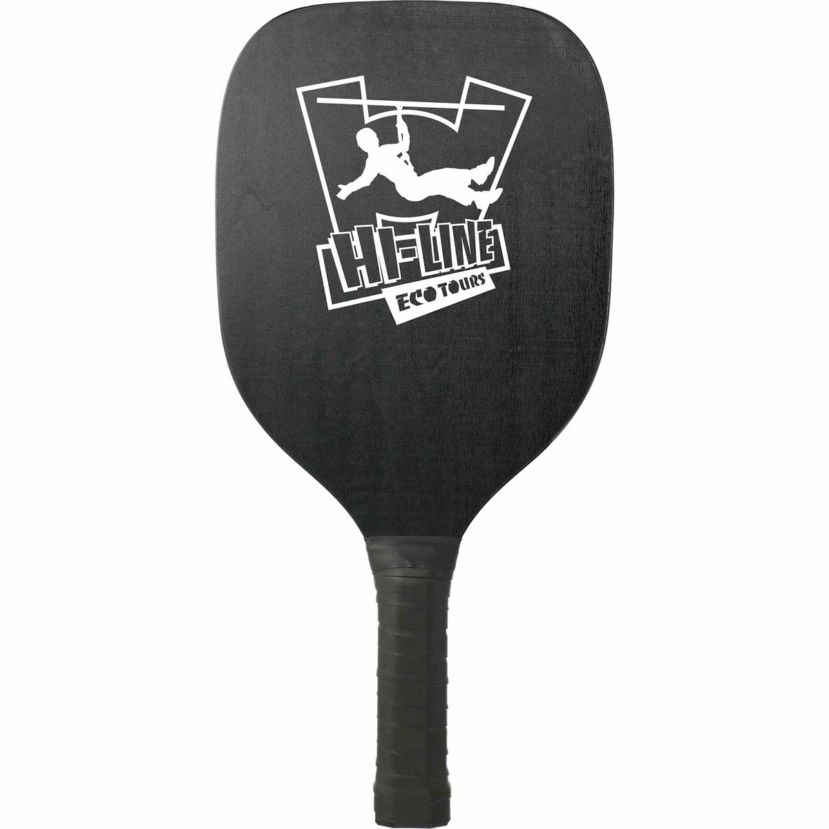 Pickleball Set with 2 Wooden Paddles and Indoor Balls - Black - Front
