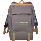 Picnic Backpack for Two with Cooler Compartment Transfer - Gray - Front