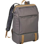 Picnic Backpack for Two with Cooler Compartment Transfer - Gray - Photo 11