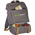 Picnic Backpack for Two with Cooler Compartment Transfer - Gray - Photo 5