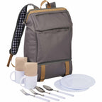 Picnic Backpack for Two with Cooler Compartment Transfer - Gray - Photo 8