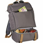 Picnic Backpack for Two with Cooler Compartment Transfer - Gray - Photo 9