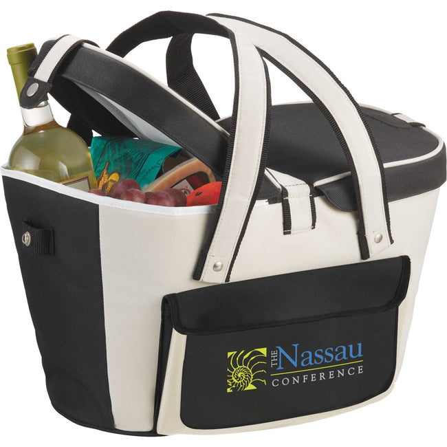 Picnic Basket Style Cooler for 24 Cans Transfer