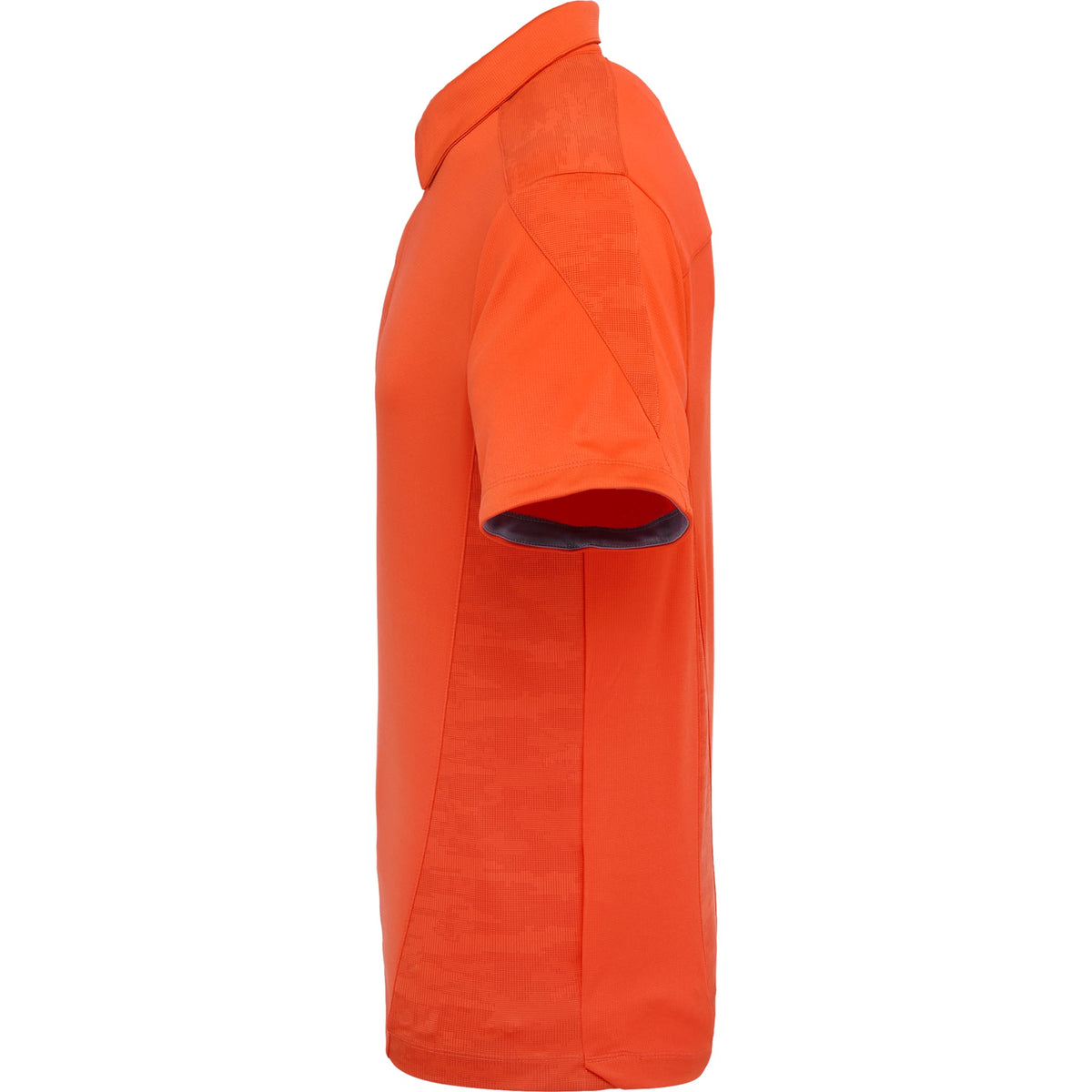 Piedmont Performance Polo with Reflective Accents for Men Debossing - Saffron - Left Side