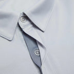 Piedmont Performance Polo with Reflective Accents for Men Debossing - Silver - Flat