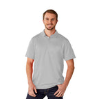 Piedmont Performance Polo with Reflective Accents for Men Laser Engraving - Silver - Front