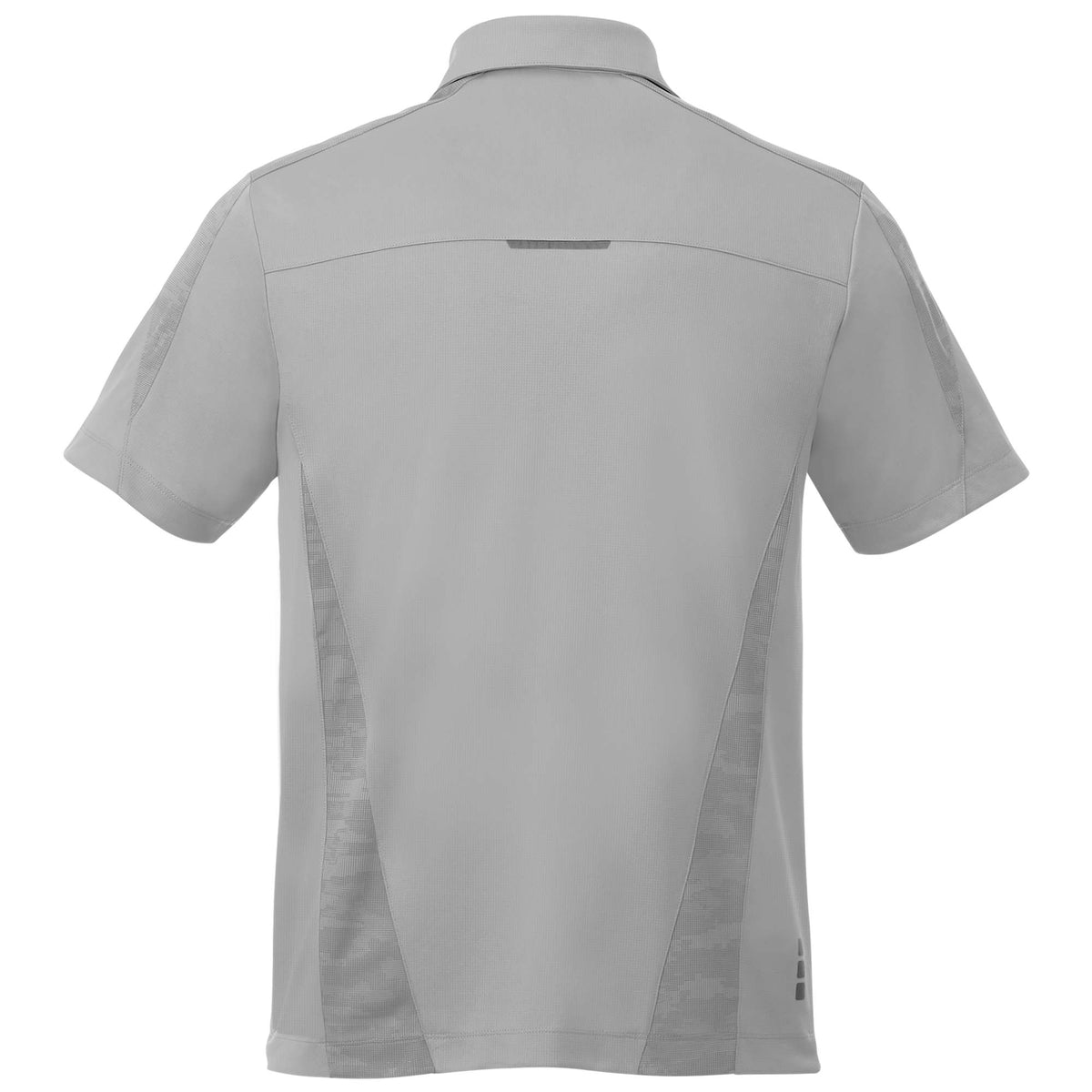 Piedmont Performance Polo with Reflective Accents for Men Transfer - Silver - Back Flat
