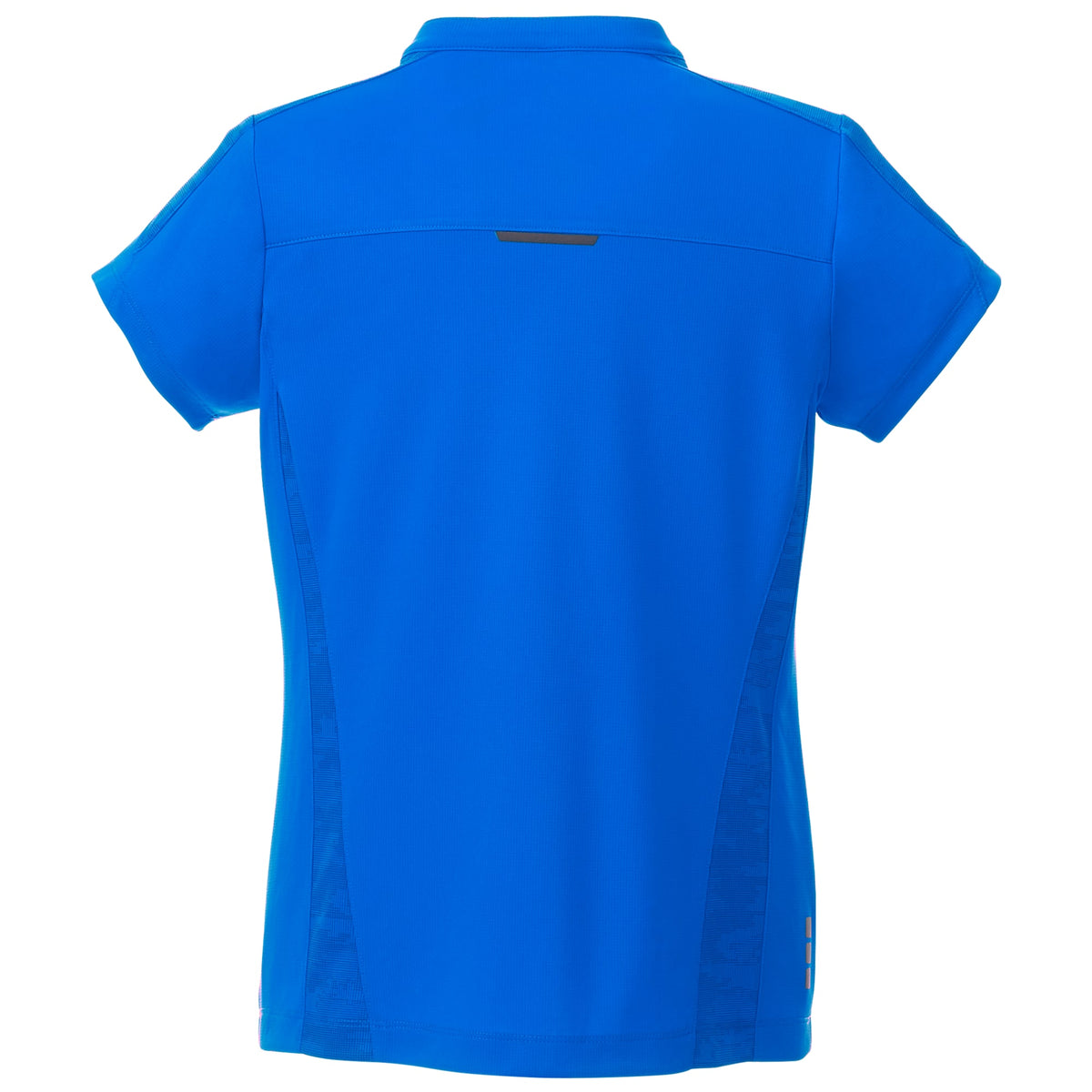 Piedmont Stand Collar Polo for Women Debossing - New Royal - Back Flat