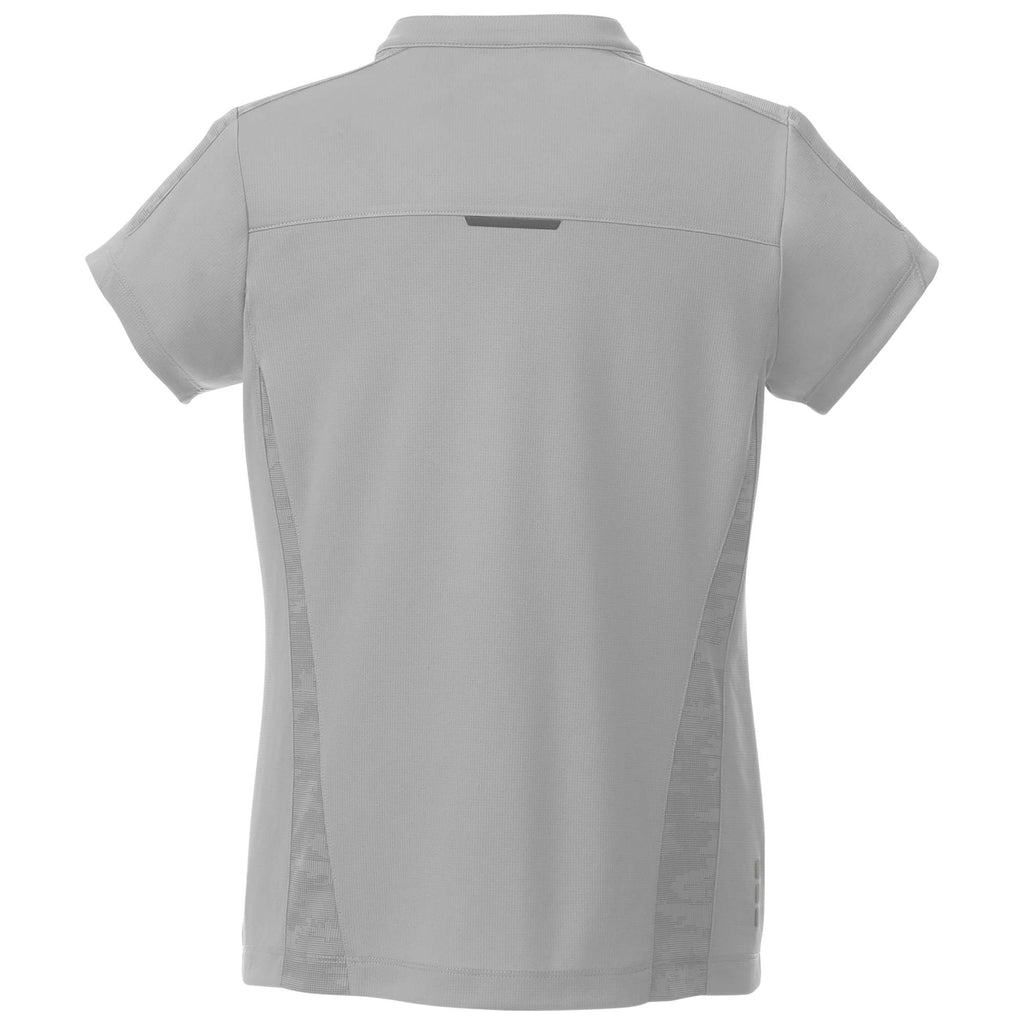 Piedmont Stand Collar Polo for Women Laser Engraving - Silver - Back Flat