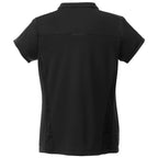 Piedmont Stand Collar Polo for Women Transfer - Black - Back Flat