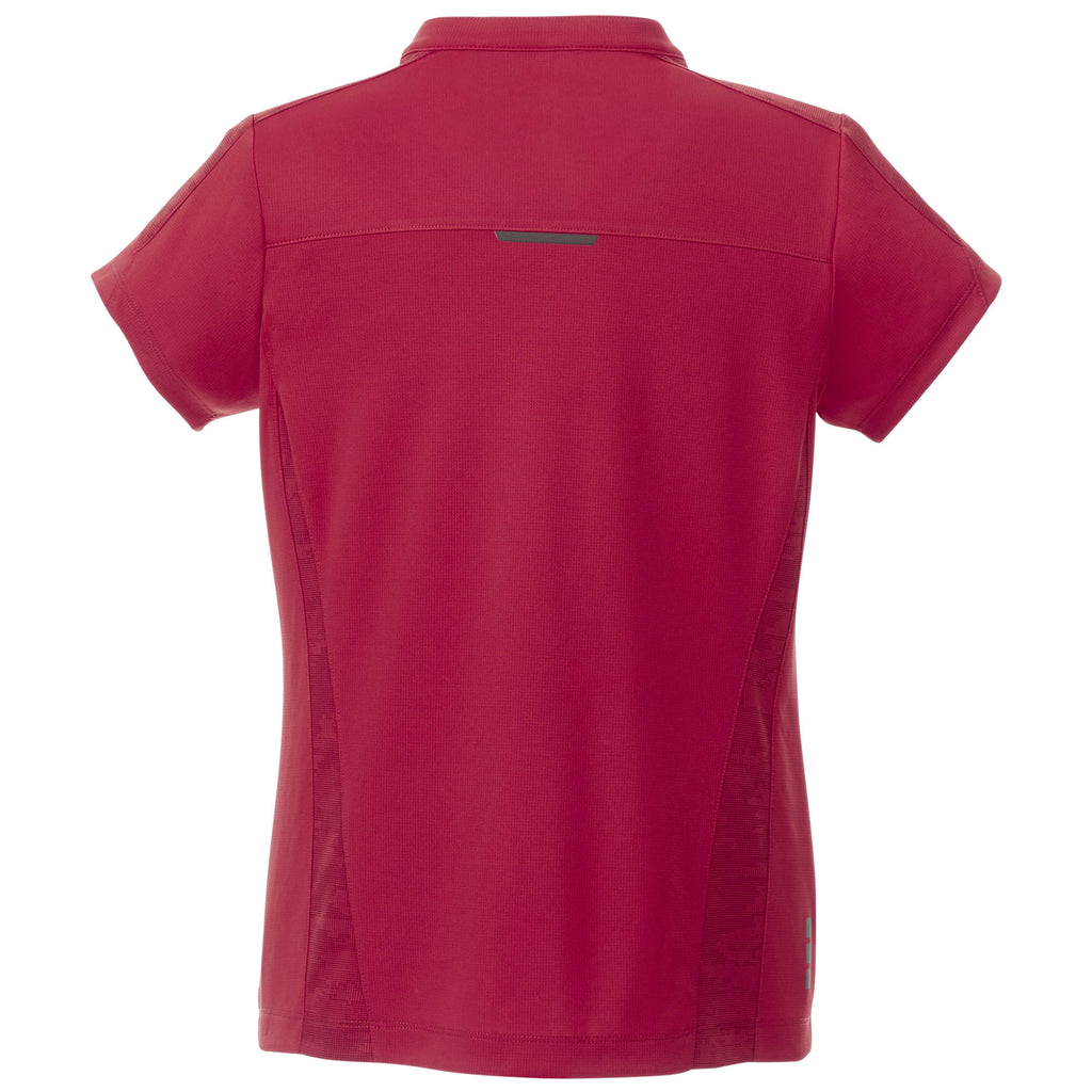 Piedmont Stand Collar Polo for Women Transfer - Vintage Red - Back Flat