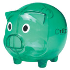 Piggy Bank in Plastic - Green - Pad Print