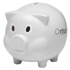 Piggy Bank in Plastic - White - Pad Print