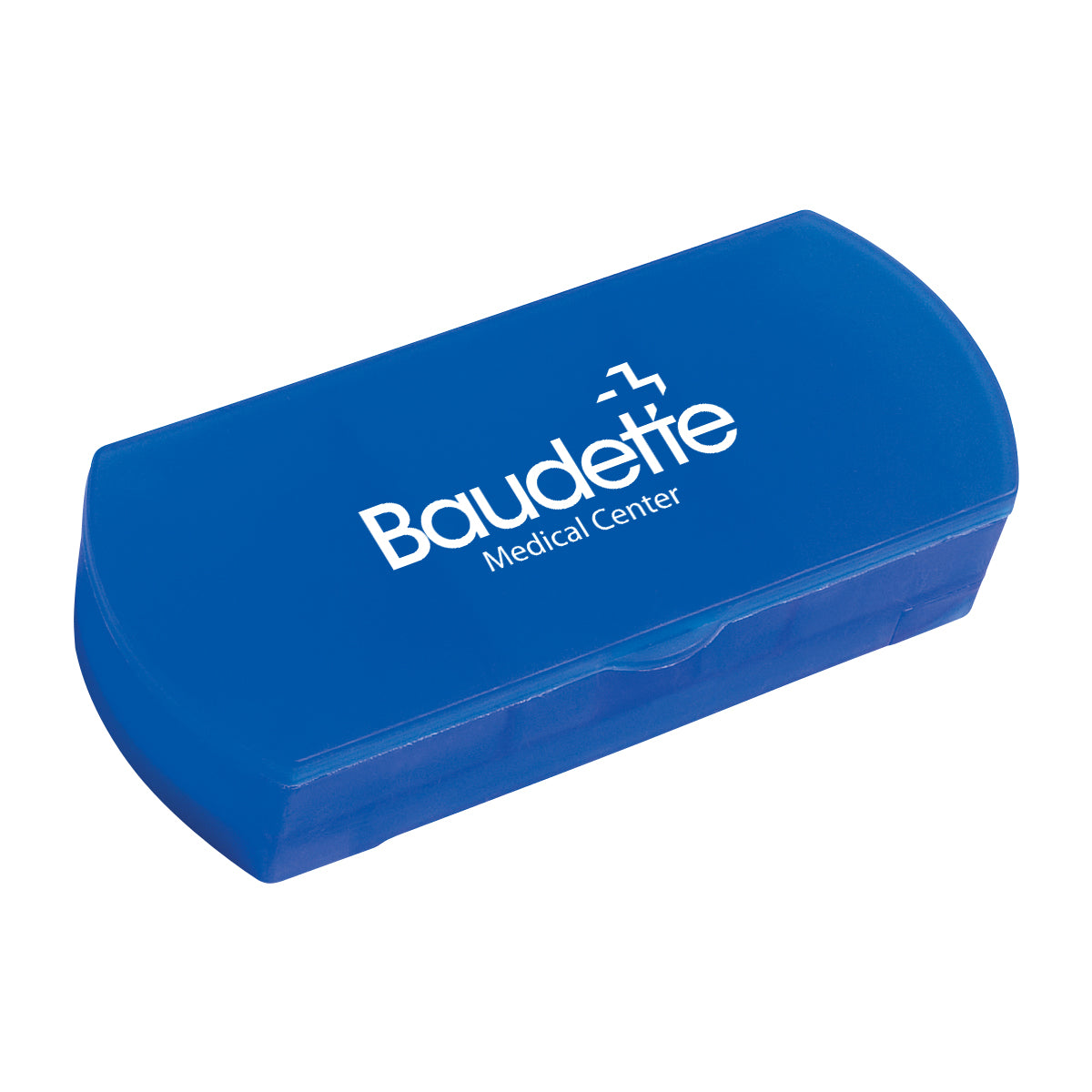 Pill Box and Bandage Dispenser - Blue - Pad Print