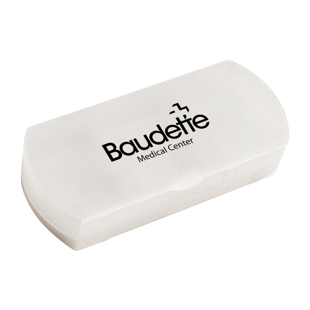 Pill Box and Bandage Dispenser - Clear - Pad Print